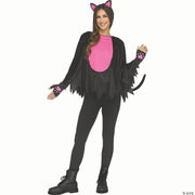 adults-black-pink-polyester-pretty-kitty-poncho-costume-accessory