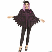adults-spiderweb-purple-glitter-black-polyester-poncho-one-size