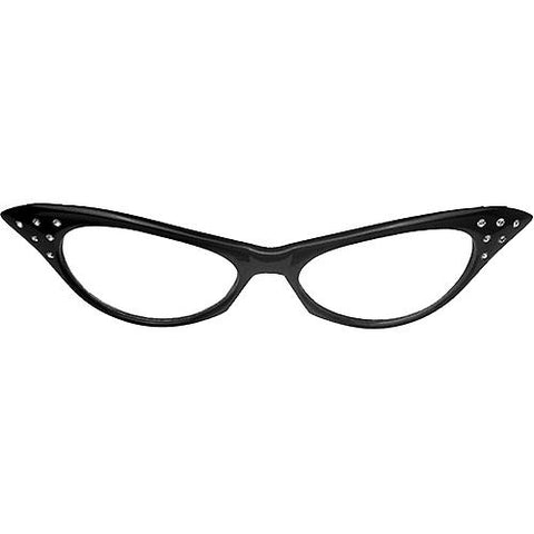 Black 50s Rhinestone  Glasses