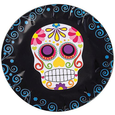 9" Day of the Dead Round Plate - Pack of 8