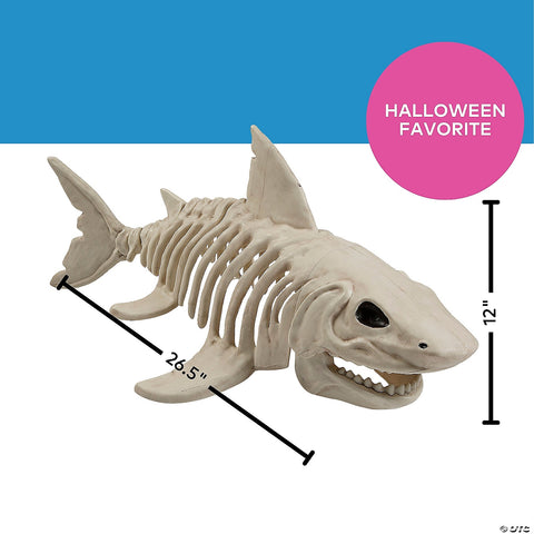 12" Plastic Shark Skeleton Halloween Tabletop Decoration | Horror-Shop.com