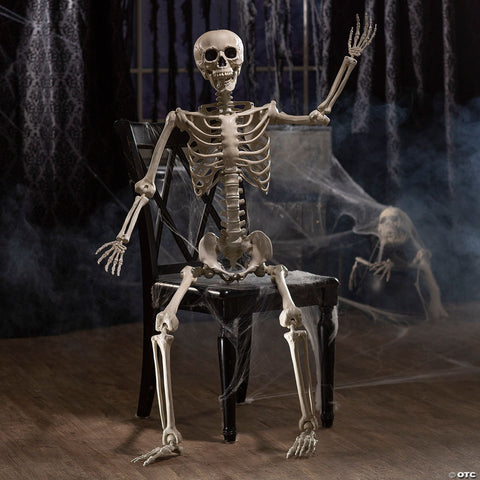 5 Ft. Life-Size Posable Skeleton Halloween Decoration