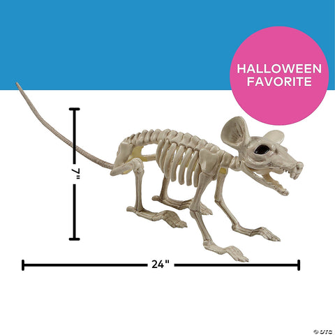 24" x 7" Plastic Rat Skeleton Halloween Tabletop Decoration | Horror-Shop.com