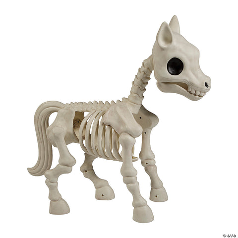 25" x 23" Standing Pony Plastic Skeleton Halloween Decoration | Horror-Shop.com