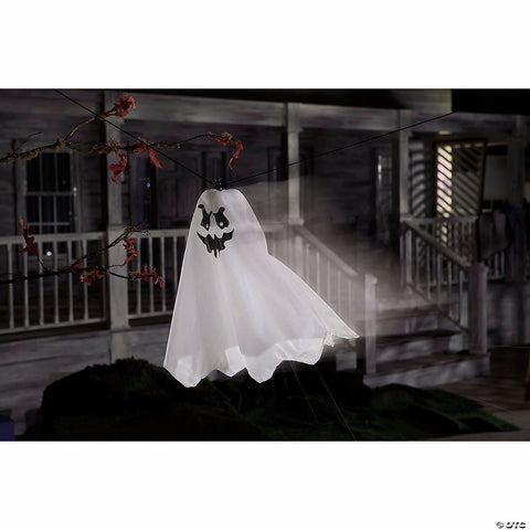 28" Animated Sound-Activated Flying Ghost Halloween Decoration