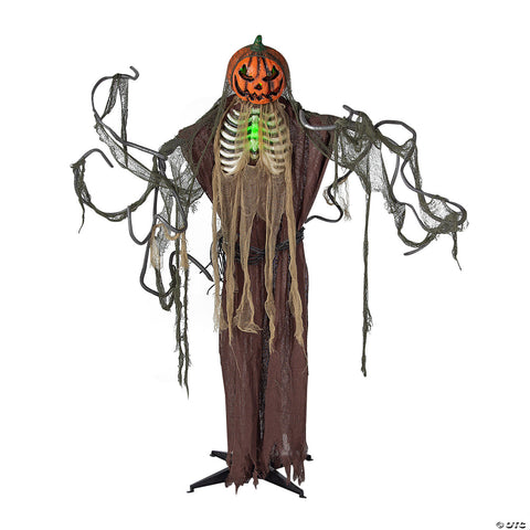 68 3/4" x 86 1/2" Animated & Light-Up Standing Jack-O’-Lantern Man Halloween Decoration | Horror-Shop.com