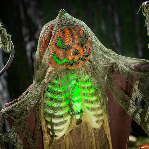 68 3/4" x 86 1/2" Animated & Light-Up Standing Jack-O’-Lantern Man Halloween Decoration | Horror-Shop.com