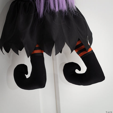 23 1/2" x 29 1/2" Hanging Animated Crashed Witch Halloween Decoration | Horror-Shop.com
