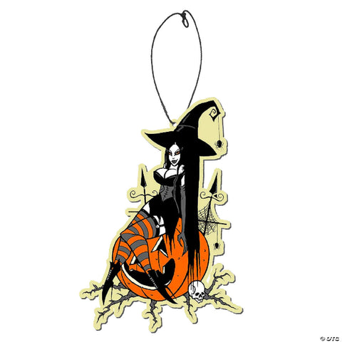 3 1/2" Toxictoons™ Pumpkin Witch Honey Peach Fear Freshener