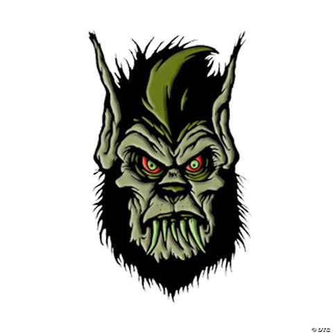 1 1/2" Toxictoons™ Werewolf Monster Face Full-Color Enamel Pin