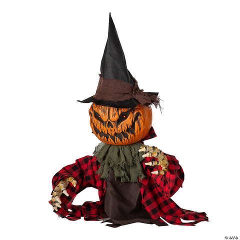 2 Ft. Groundbreaker Animated Orange Pumpkin Man Halloween Decoration | Horror-Shop.com