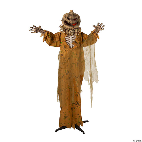 5 1/2 Ft. Standing Pop Up Head Pumpkin Man Halloween Decoration | Horror-Shop.com