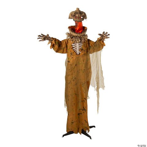5 1/2 Ft. Standing Pop Up Head Pumpkin Man Halloween Decoration | Horror-Shop.com