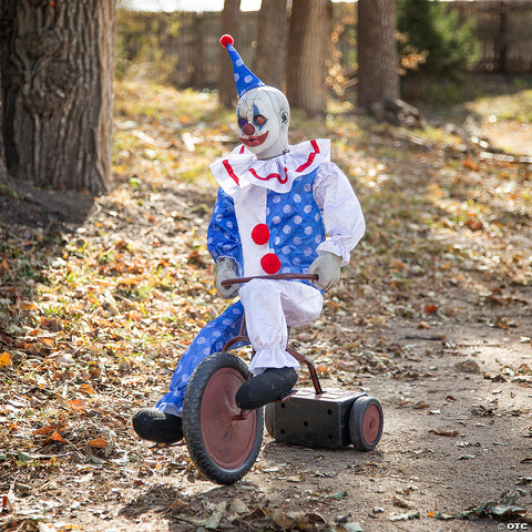 32" Animated Tricycle Clown Doll Halloween Decoration | Horror-Shop.com
