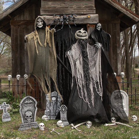 3 Ft. Animated Grim Reaper with Wings Hanging Halloween Decoration | Horror-Shop.com