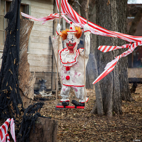 Animated Swinging Happy Clown Doll | Horror-Shop.com