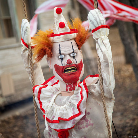 Animated Swinging Happy Clown Doll | Horror-Shop.com