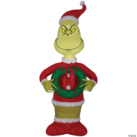 Airblown Grinch with Wreath - Sm