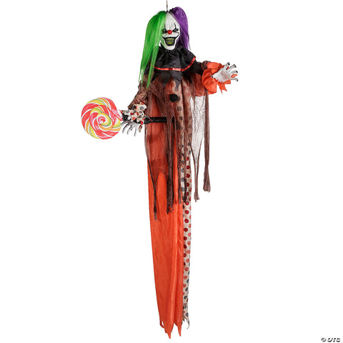 53 1/4" Animated & Light-Up Clown Hanging Halloween Decoration | Horror-Shop.com
