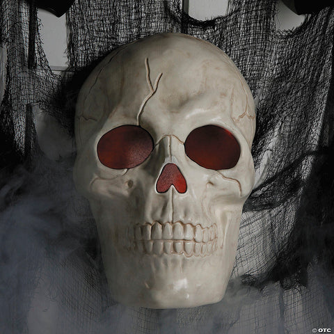 19 3/4" Animated Giant Plastic Skull Halloween Decoration