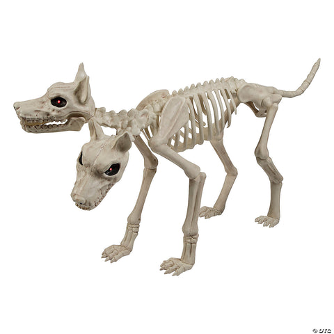 37 3/4" Animated Two-Headed Doberman Dog Skeleton Halloween Decoration | Horror-Shop.com