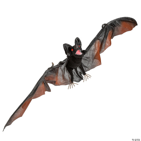 4 Ft. x 14 3/4" Black Foam Vampire Bat Hanging Halloween Decoration | Horror-Shop.com