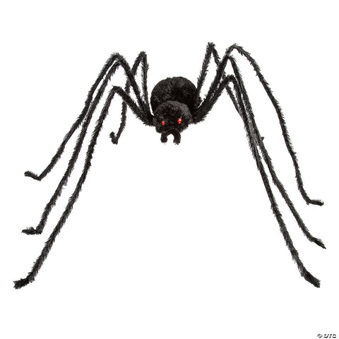 36 1/2" x 61 3/4" Black Spider with Light-Up Eyes Halloween Decoration | Horror-Shop.com