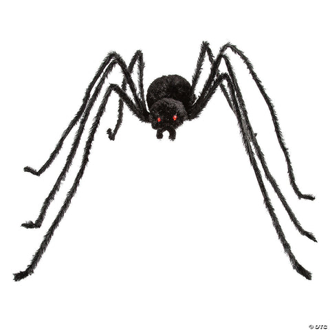 36 1/2" x 61 3/4" Black Spider with Light-Up Eyes Halloween Decoration | Horror-Shop.com