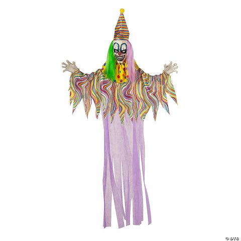 66 3/4" Light-Up Hanging Clown with Sounds Halloween Decoration | Horror-Shop.com