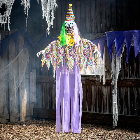 66 3/4" Light-Up Hanging Clown with Sounds Halloween Decoration