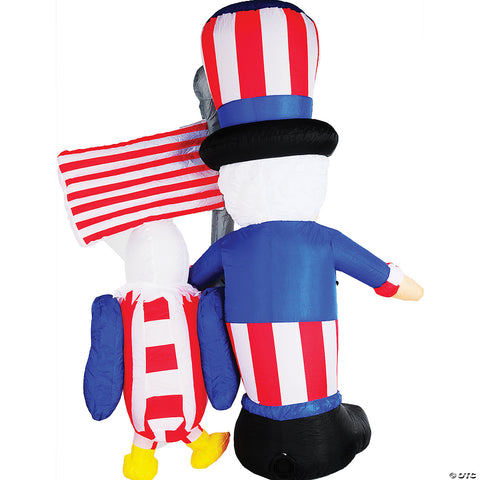 6' Inflatable Uncle Sam with Eagle | Horror-Shop.com