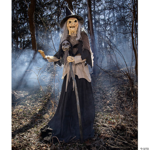 6' Lunging Witch with DigitEye Animated Prop | Horror-Shop.com