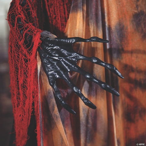 6 Ft. Standing Animated Black & Red Dragon Man Halloween Decoration | Horror-Shop.com