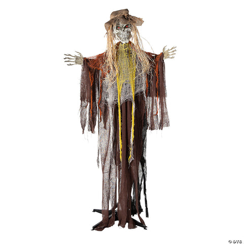 6 Ft. Standing Animated Skeletal Reaper Halloween Decoration | Horror-Shop.com