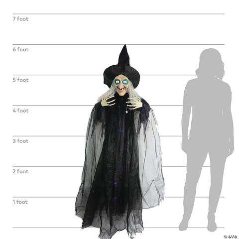 72" Animated Hanging Witch