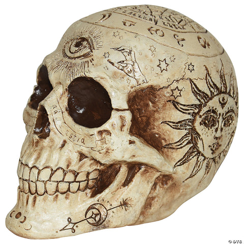 7" Zodiac Skull Halloween Decoration