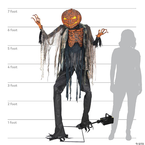 Animated Scorched Scarecrow Prop with Fog Maching | Horror-Shop.com