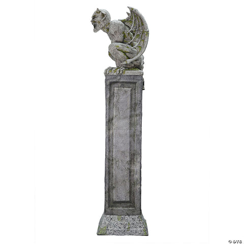 8 Ft. Animated Oversized Gargoyle Pillar Halloween Decoration | Horror-Shop.com