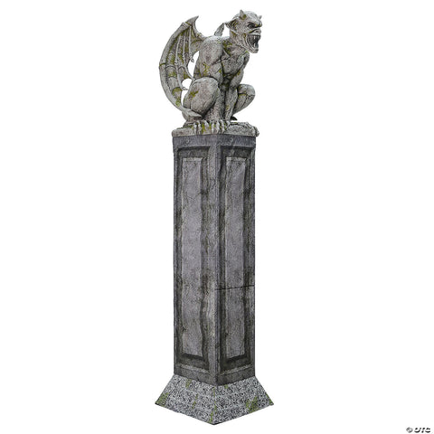8 Ft. Animated Oversized Gargoyle Pillar Halloween Decoration | Horror-Shop.com