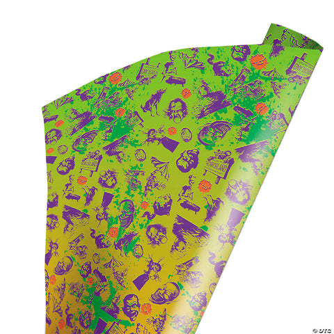 96" x 30" Wrapped in Terror Goosebumps™ Splatter Wrapping Paper