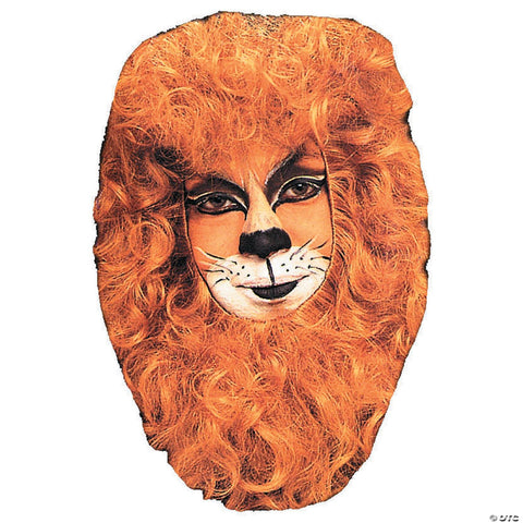 Lion Face Hair Piece Mask