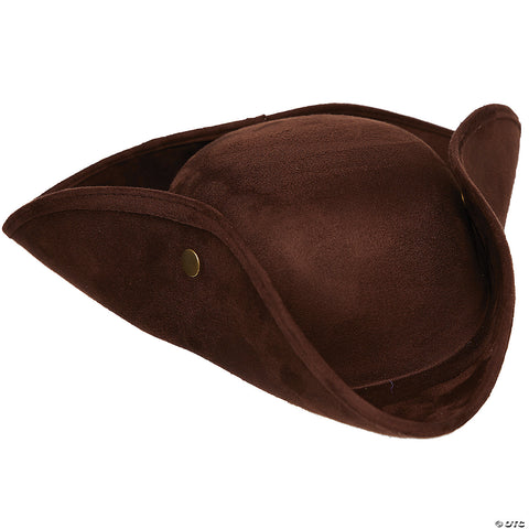 Faux Suede Tri-Corner Hat