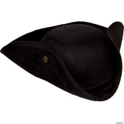 faux-suede-tri-corner-hat-black