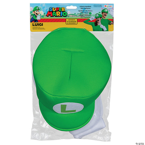 Adults Classic Elevated Super Mario Bros™ Luigi Costume Accessory Kit | Horror-Shop.com