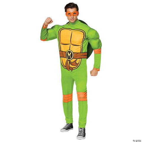 Adults Classic Teenage Mutant Nija Turtles Michelango Costume - Large | Horror-Shop.com