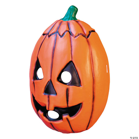 Adults Don Post Studios™ Orange Pumpkin Face Injection Molded Plastic Mask - One Size | Horror-Shop.com