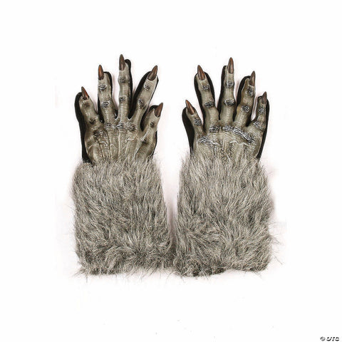 Adults Gray Werewolf Gloves Costume Accessory - One Size