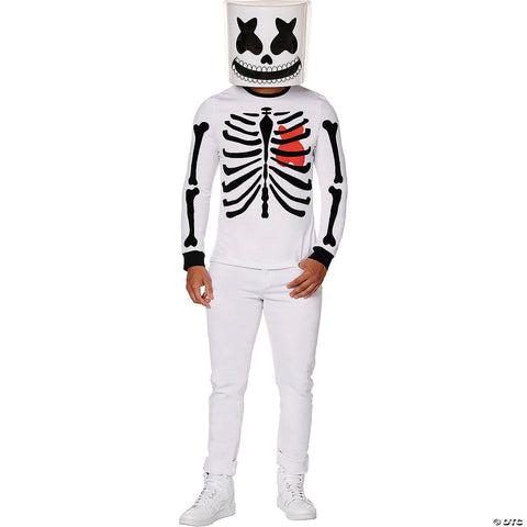 Adults Marshmello Black & White Mello Skeleton Costume -  42-44 | Horror-Shop.com
