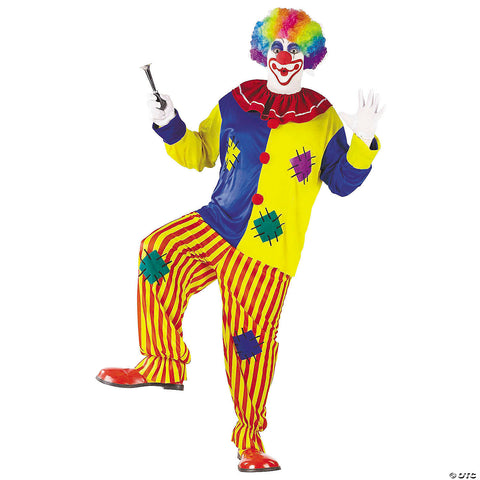 Adults Multicolor Big Top Clown Costume - Plus Size