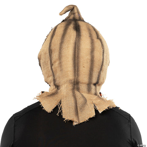 Adults Scarecrow Pumpkin Head Halloween Mask with Bowtie – One Size | Horror-Shop.com